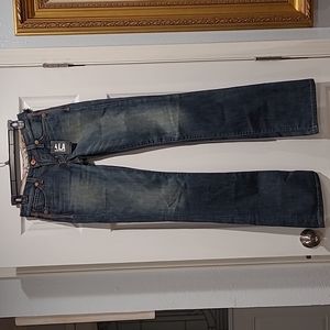 LA Denim Atelier Worn Vintage Wash Womens Jeans Waist Size 25